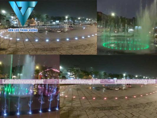 Đèn led âm nước DMX lắp đặt cho quảng trường nhạc nước Tp Vinh 1